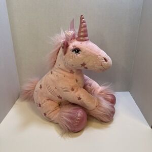 Vintage Build-a-bear plush unicorn pink shooting‎ stars rare